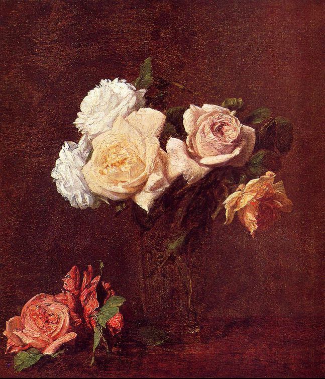 Henri Fantin-Latour Roses in a Vase